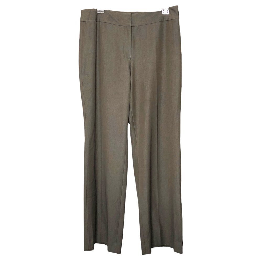 nic+zoe - Taupe Dress Trouser Zip Front Pants w/ Hook & Eye Closure - Size 10